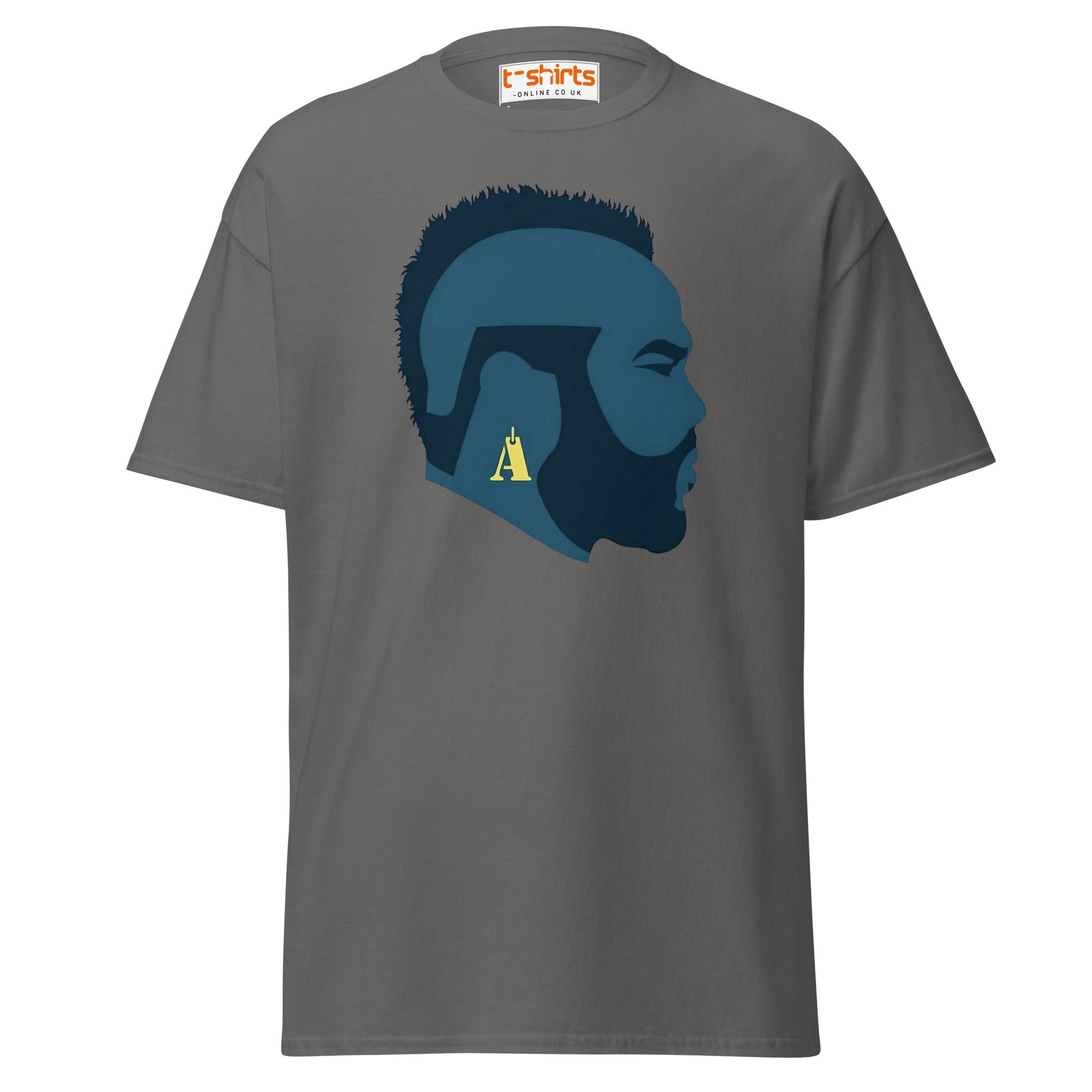 Mr. T Silhouette T-Shirt | Bold Retro Style Tee - Charcoal - T-Shirts Online