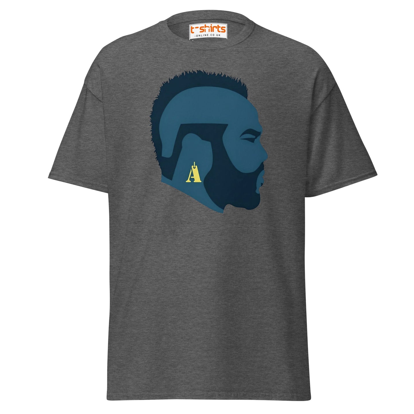 Mr. T Silhouette T-Shirt | Bold Retro Style Tee - Dark Heather - T-Shirts Online