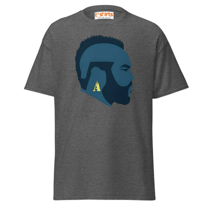 Mr. T Silhouette T-Shirt | Bold Retro Style Tee - Dark Heather - T-Shirts Online