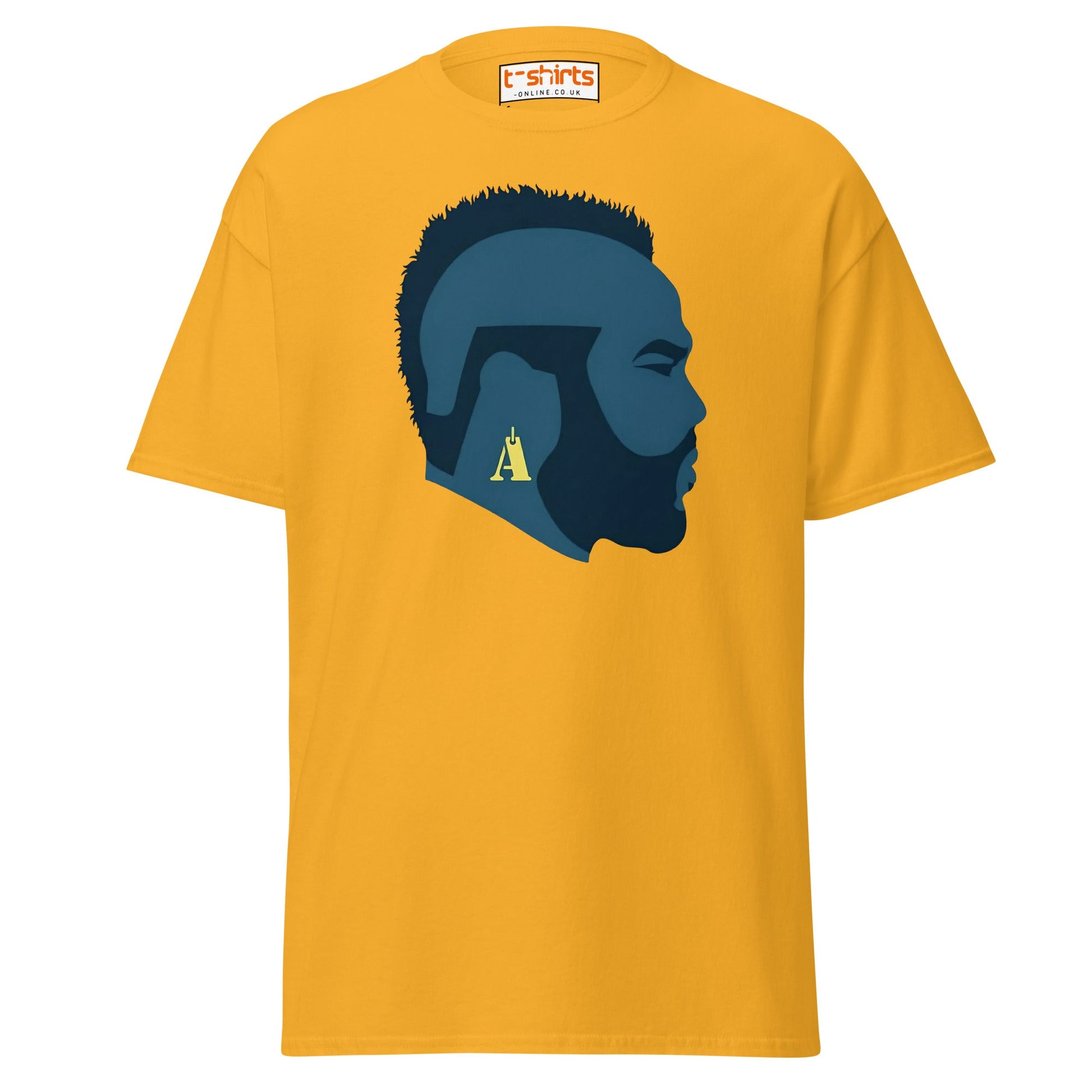 Mr. T Silhouette T-Shirt | Bold Retro Style Tee - Gold - T-Shirts Online
