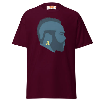 Mr. T Silhouette T-Shirt | Bold Retro Style Tee - Maroon - T-Shirts Online
