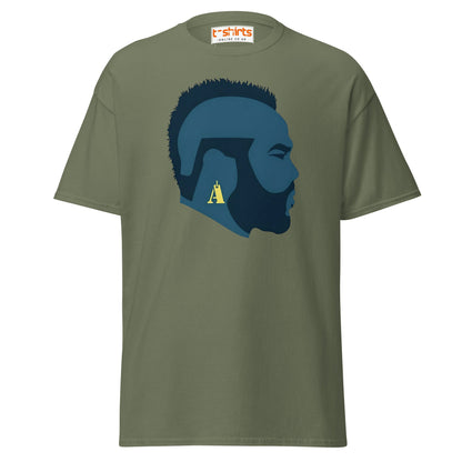 Mr. T Silhouette T-Shirt | Bold Retro Style Tee - Military Green - T-Shirts Online