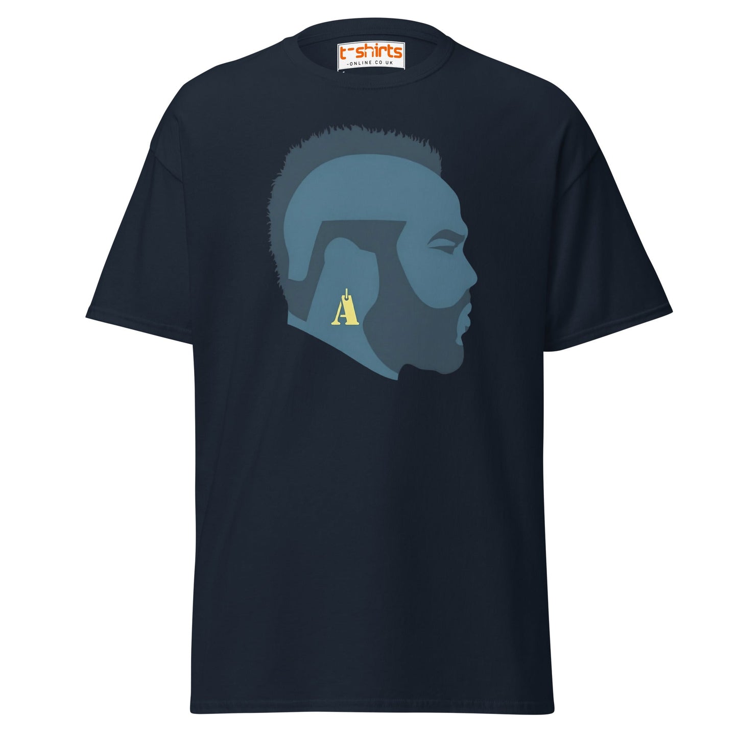 Mr. T Silhouette T-Shirt | Bold Retro Style Tee - Navy - T-Shirts Online