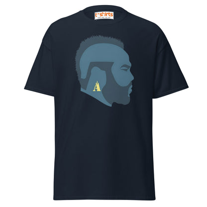 Mr. T Silhouette T-Shirt | Bold Retro Style Tee - Navy - T-Shirts Online
