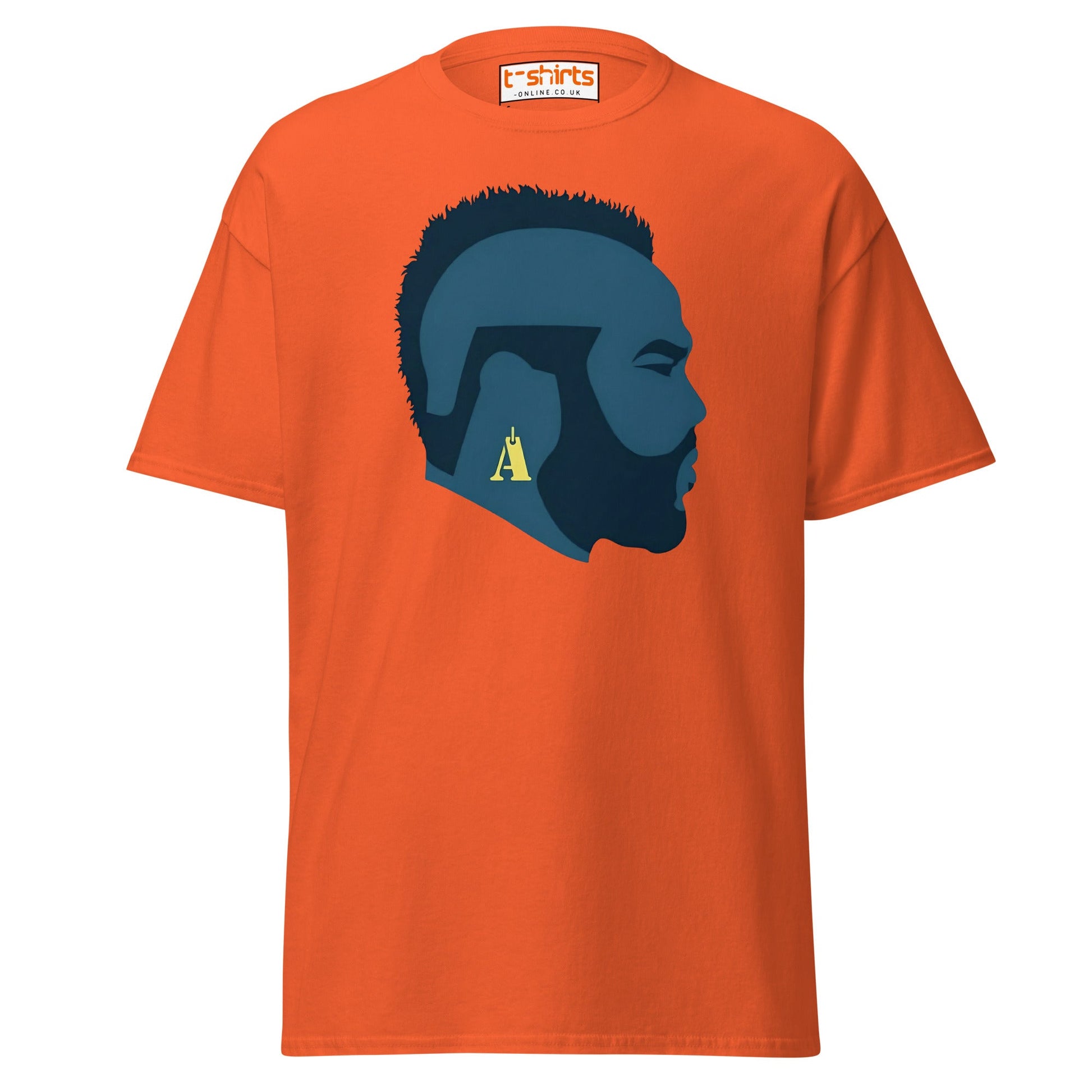 Mr. T Silhouette T-Shirt | Bold Retro Style Tee - Orange - T-Shirts Online