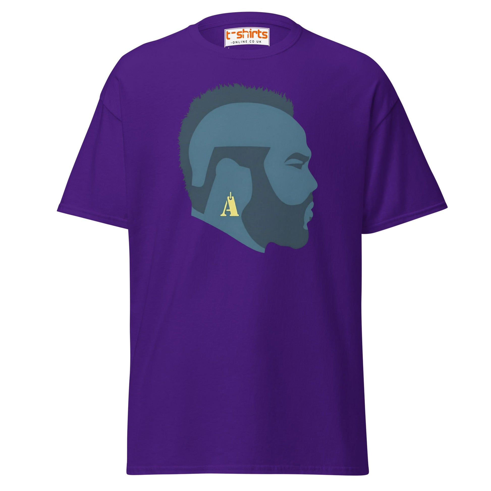 Mr. T Silhouette T-Shirt | Bold Retro Style Tee - Purple - T-Shirts Online