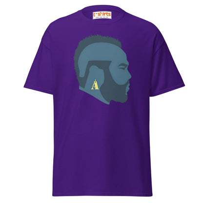 Mr. T Silhouette T-Shirt | Bold Retro Style Tee - Purple - T-Shirts Online