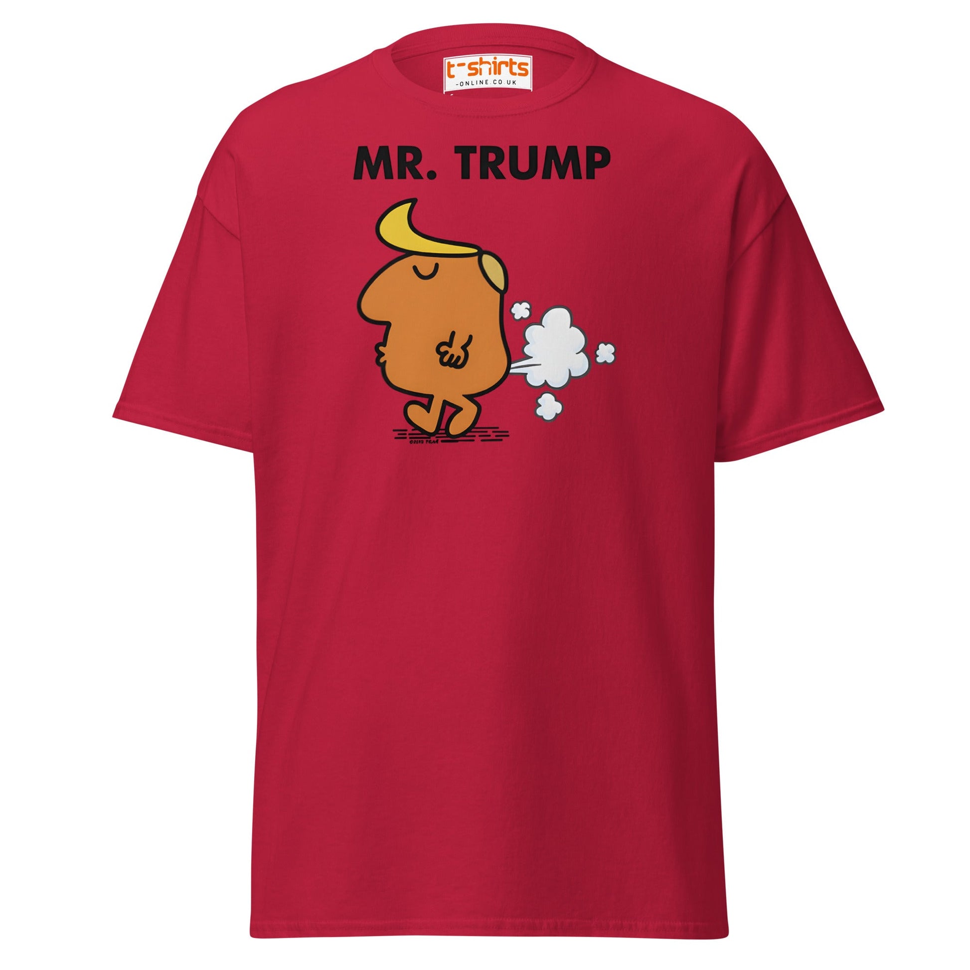 Mr. Trump Funny Parody Gas Cartoon T-Shirt - Cardinal - T-Shirts Online