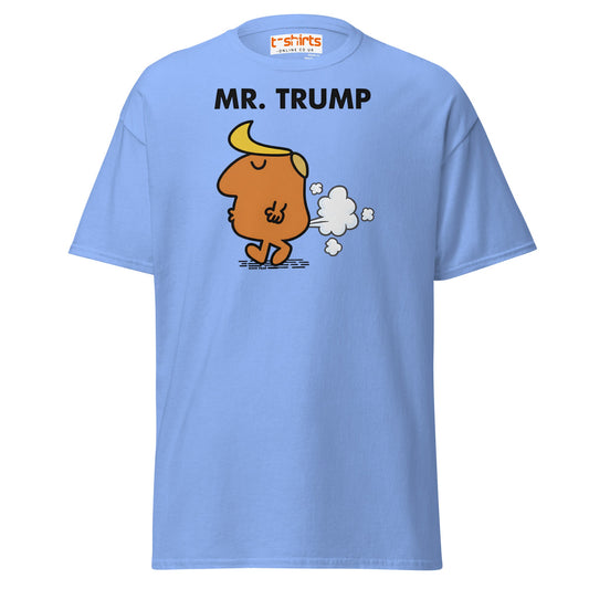 Mr. Trump Funny Parody Gas Cartoon T-Shirt - Carolina Blue - T-Shirts Online