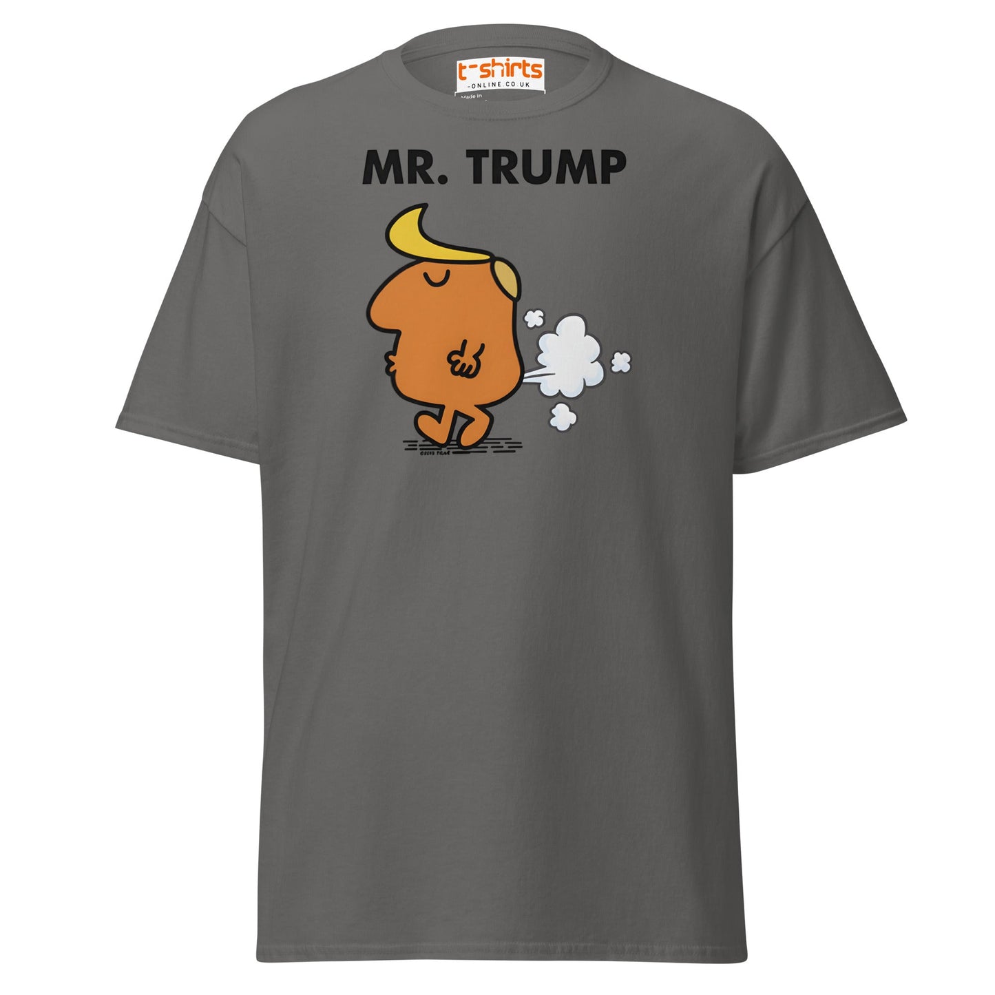 Mr. Trump Funny Parody Gas Cartoon T-Shirt - Charcoal - T-Shirts Online