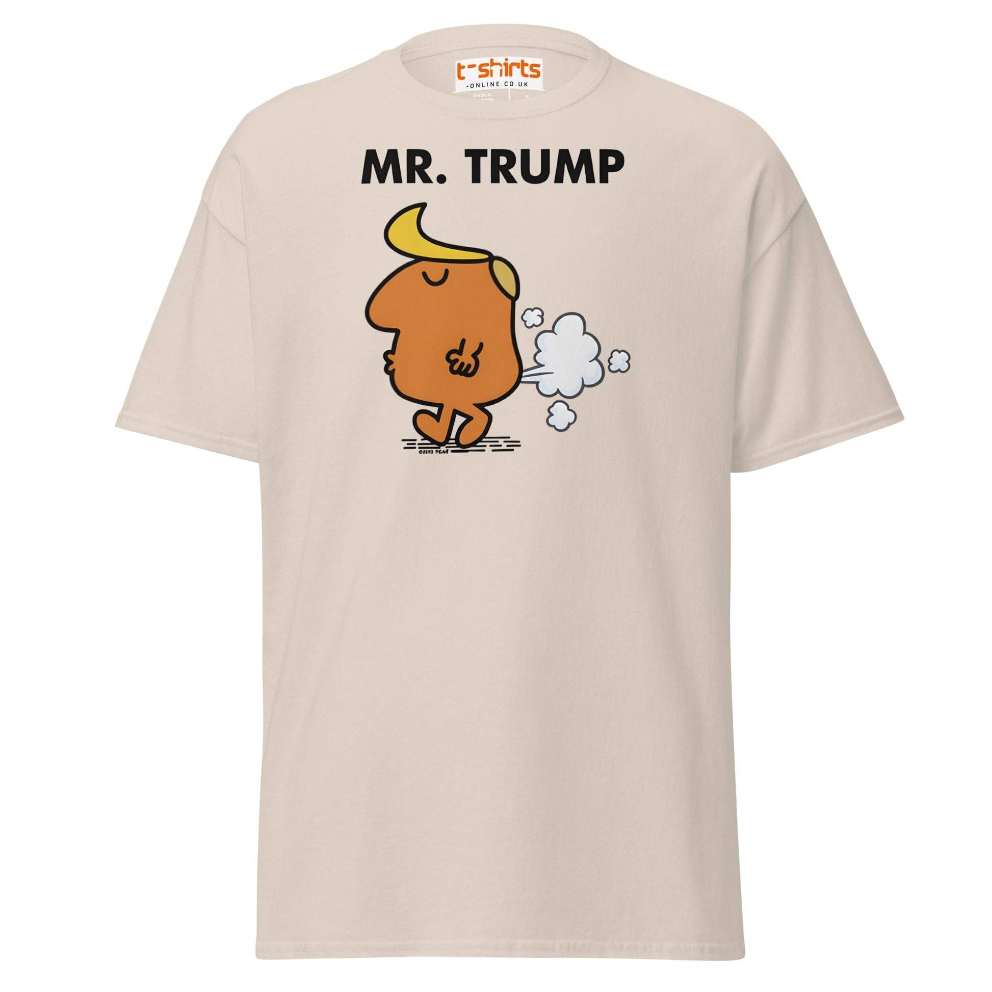 Mr. Trump Funny Parody Gas Cartoon T-Shirt - Natural - T-Shirts Online