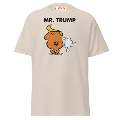 Mr. Trump Funny Parody Gas Cartoon T-Shirt - Natural - T-Shirts Online