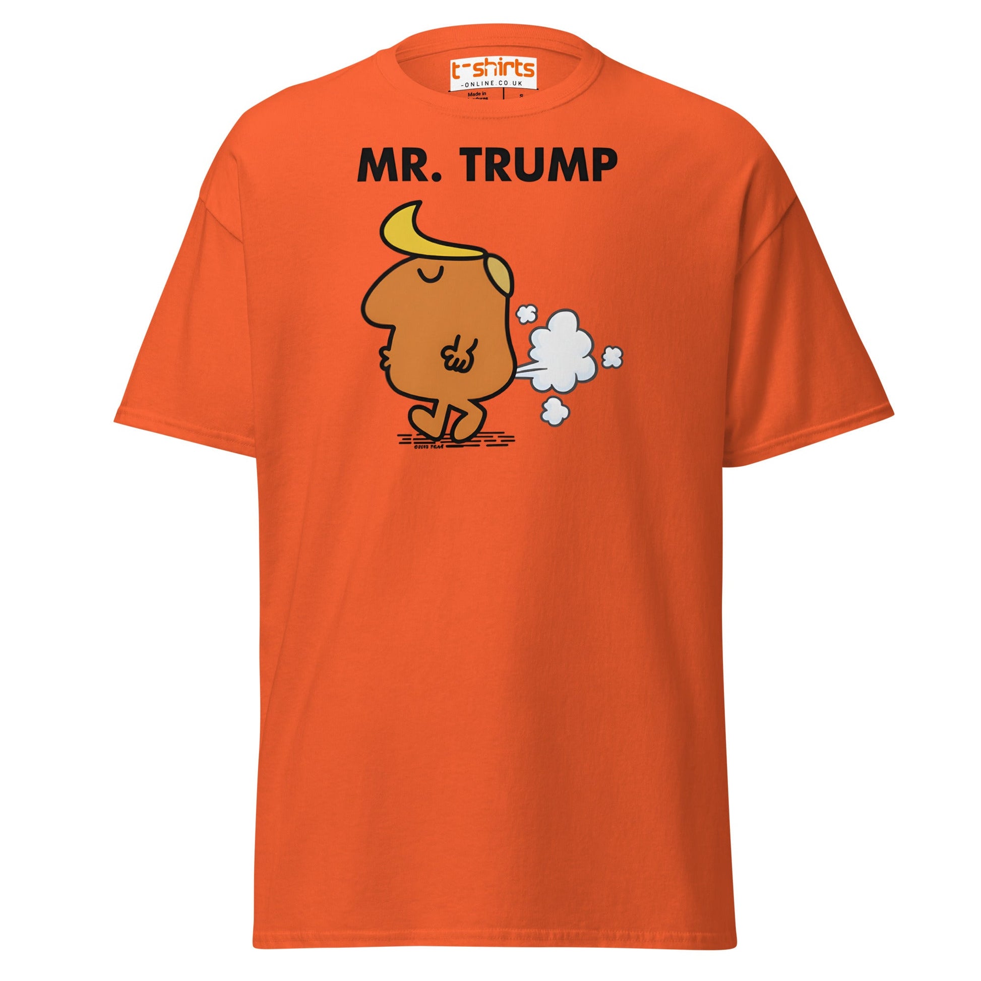 Mr. Trump Funny Parody Gas Cartoon T-Shirt - Orange - T-Shirts Online