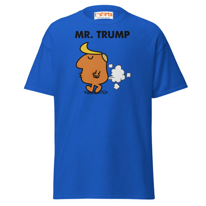 Mr. Trump Funny Parody Gas Cartoon T-Shirt - Royal - T-Shirts Online
