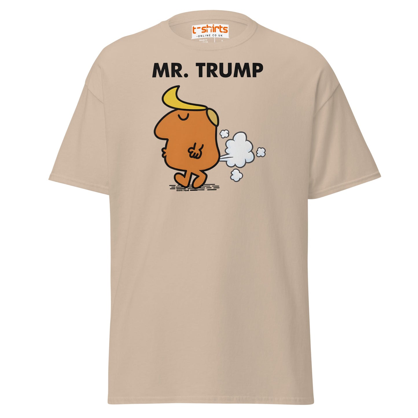 Mr. Trump Funny Parody Gas Cartoon T-Shirt - Sand - T-Shirts Online