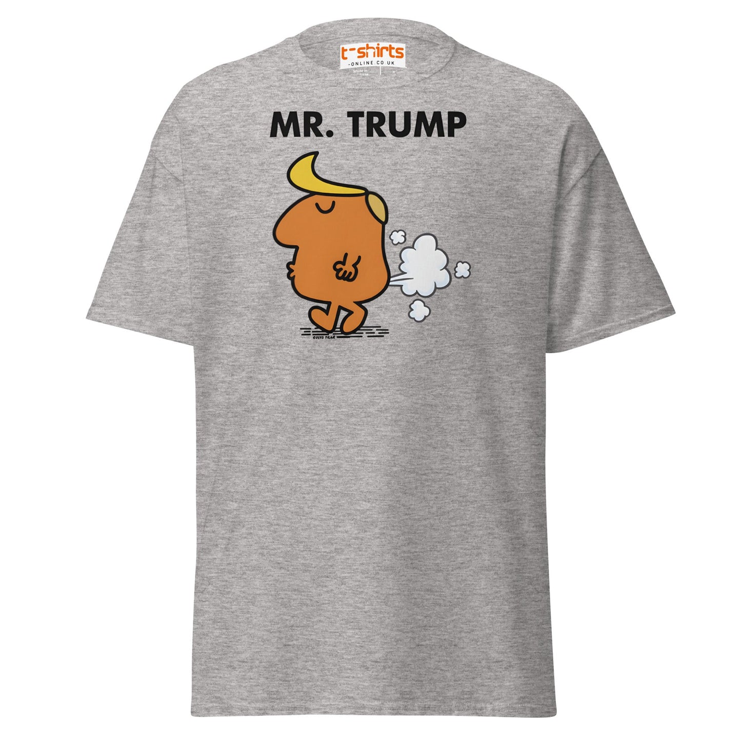 Mr. Trump Funny Parody Gas Cartoon T-Shirt - Sport Grey - T-Shirts Online
