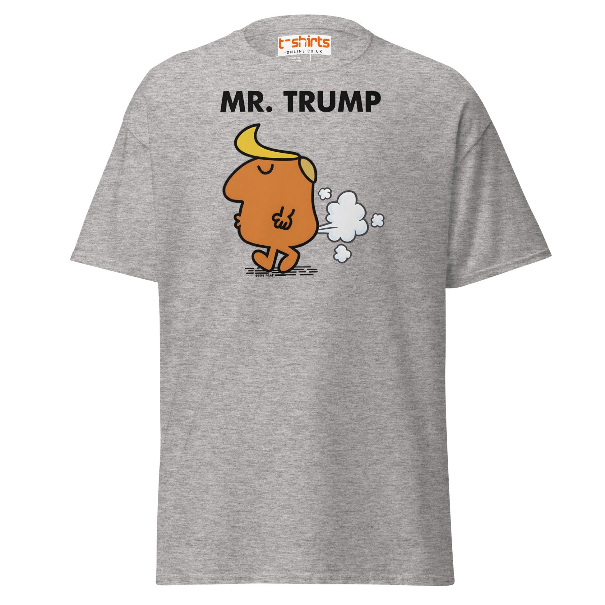 Mr. Trump Funny Parody Gas Cartoon T-Shirt - Sport Grey - T-Shirts Online
