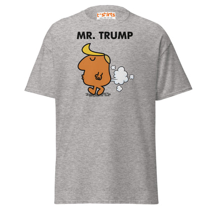 Mr. Trump Funny Parody Gas Cartoon T-Shirt - Sport Grey - T-Shirts Online