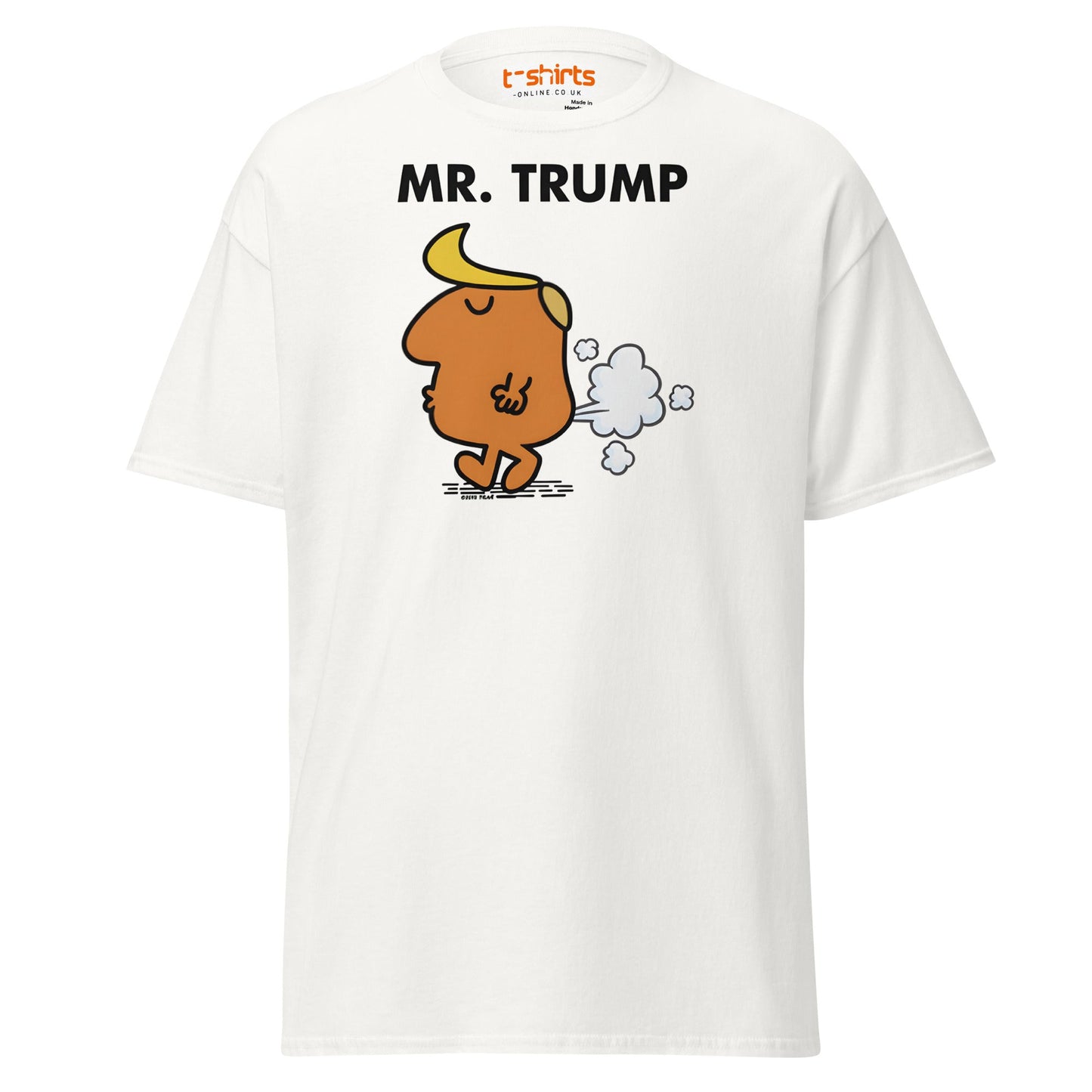 Mr. Trump Funny Parody Gas Cartoon T-Shirt - White - T-Shirts Online
