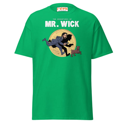Mr. Wick T-Shirt | Funny John Wick Parody Cartoon Tee - Irish Green - T-Shirts Online