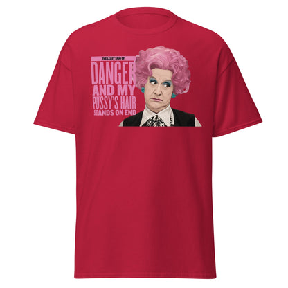 Mrs. Slocombe Pink Hair Funny Quote T-Shirt - Retro Comedy - Cardinal - T-Shirts Online