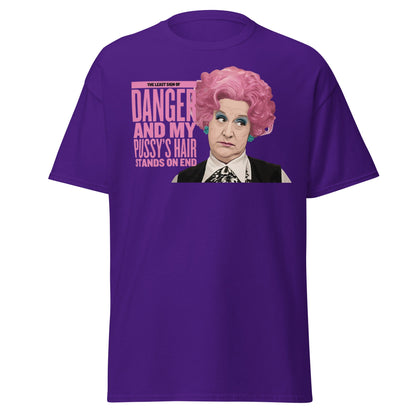 Mrs. Slocombe Pink Hair Funny Quote T-Shirt - Retro Comedy - Purple - T-Shirts Online