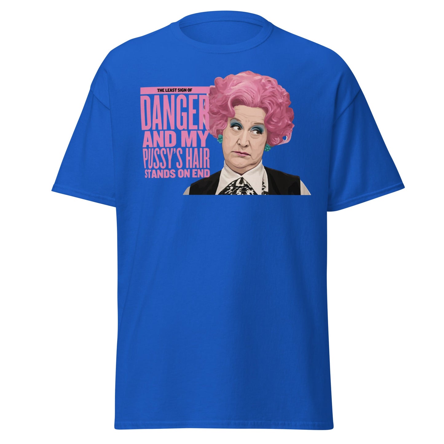 Mrs. Slocombe Pink Hair Funny Quote T-Shirt - Retro Comedy - Royal - T-Shirts Online