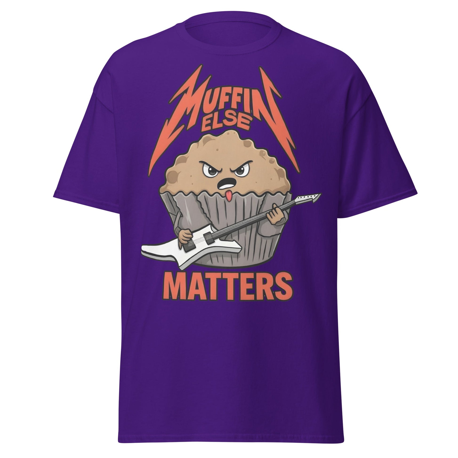 Muffin Else Matters T-Shirt | Funny Heavy Metal Pun Tee - Purple - T-Shirts Online