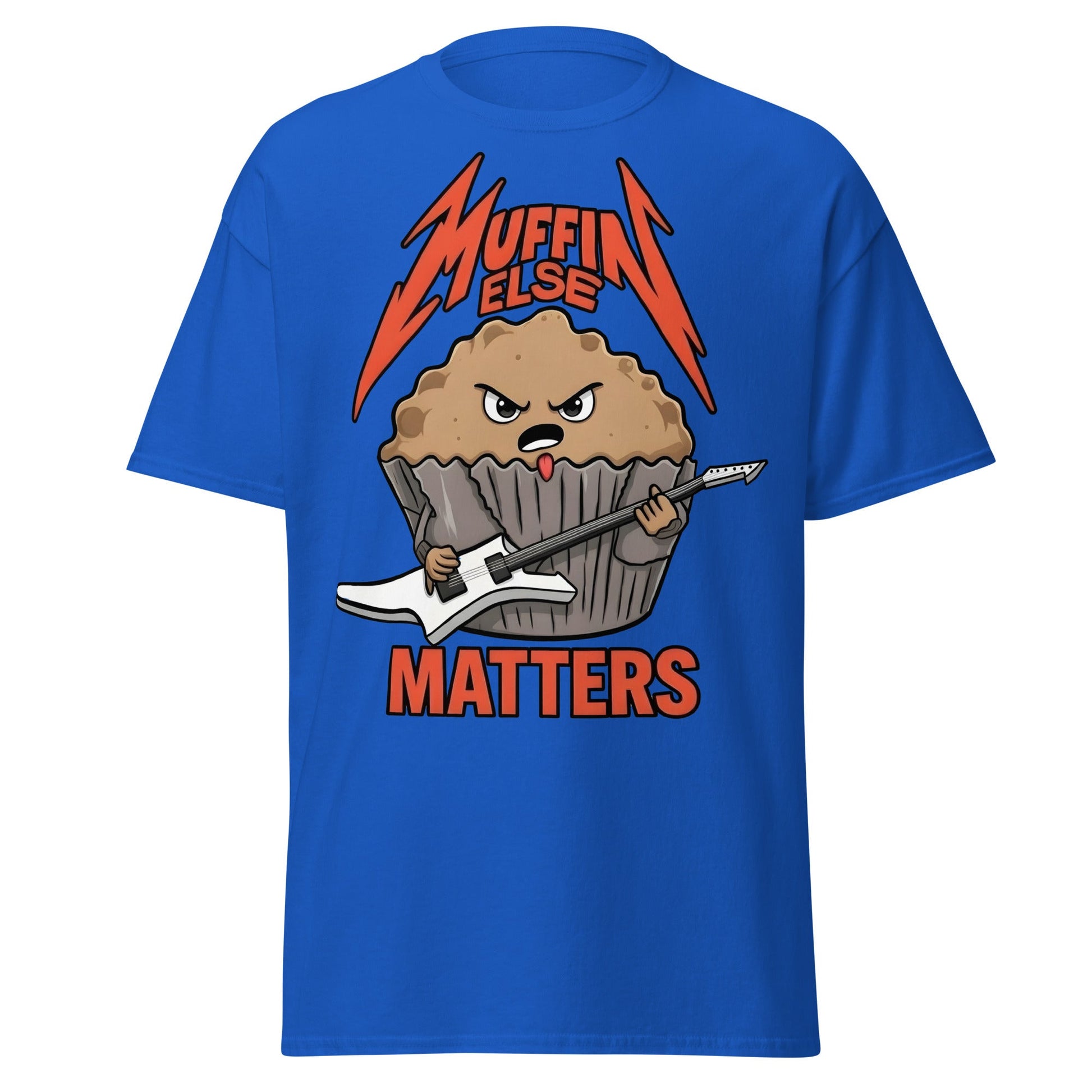 Muffin Else Matters T-Shirt | Funny Heavy Metal Pun Tee - Royal - T-Shirts Online