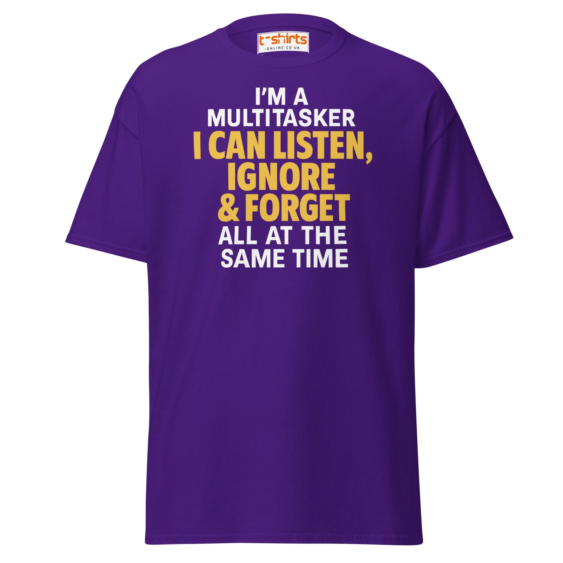 Multitasker Funny Quote T-Shirt - Purple - T-Shirts Online
