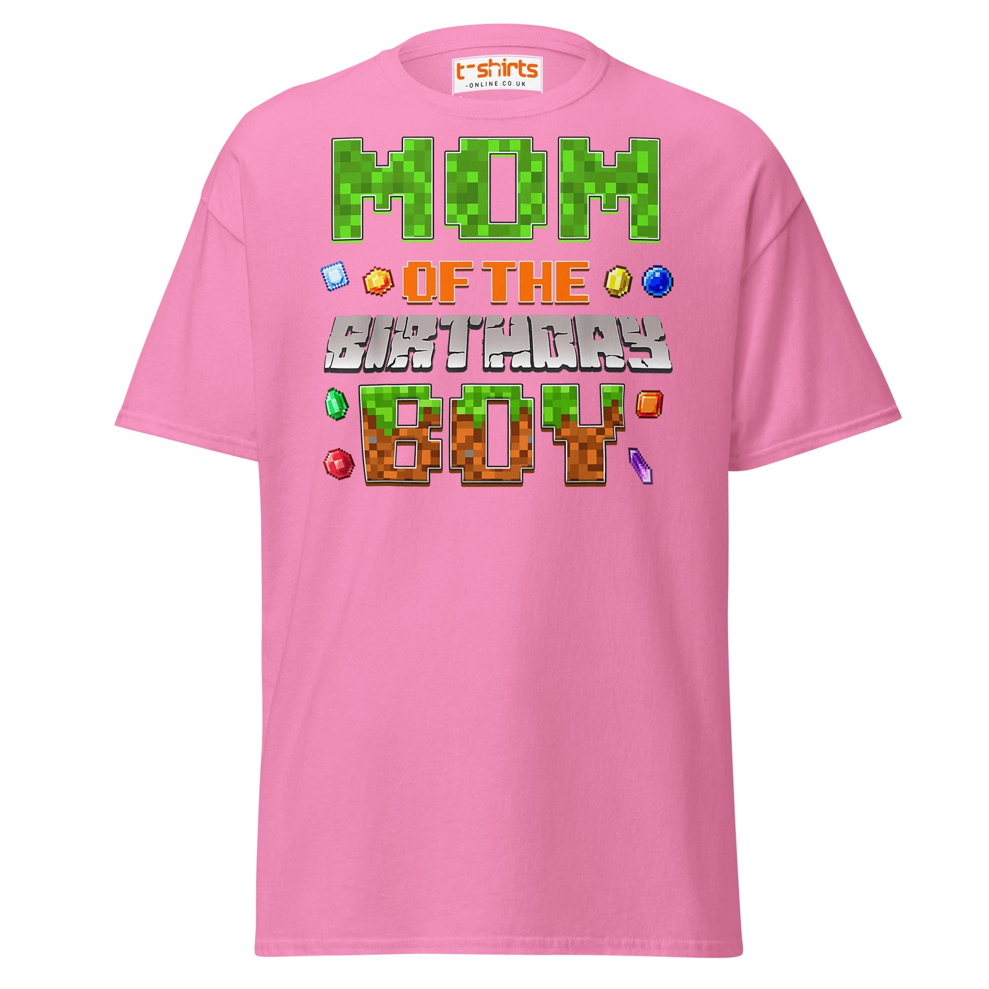Mum of the Birthday Boy T-Shirt | Pixel Gamer Design - Azalea - T-Shirts Online