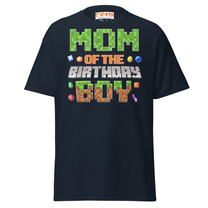 Mum of the Birthday Boy T-Shirt | Pixel Gamer Design - Navy - T-Shirts Online