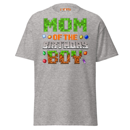 Mum of the Birthday Boy T-Shirt | Pixel Gamer Design - Sport Grey - T-Shirts Online