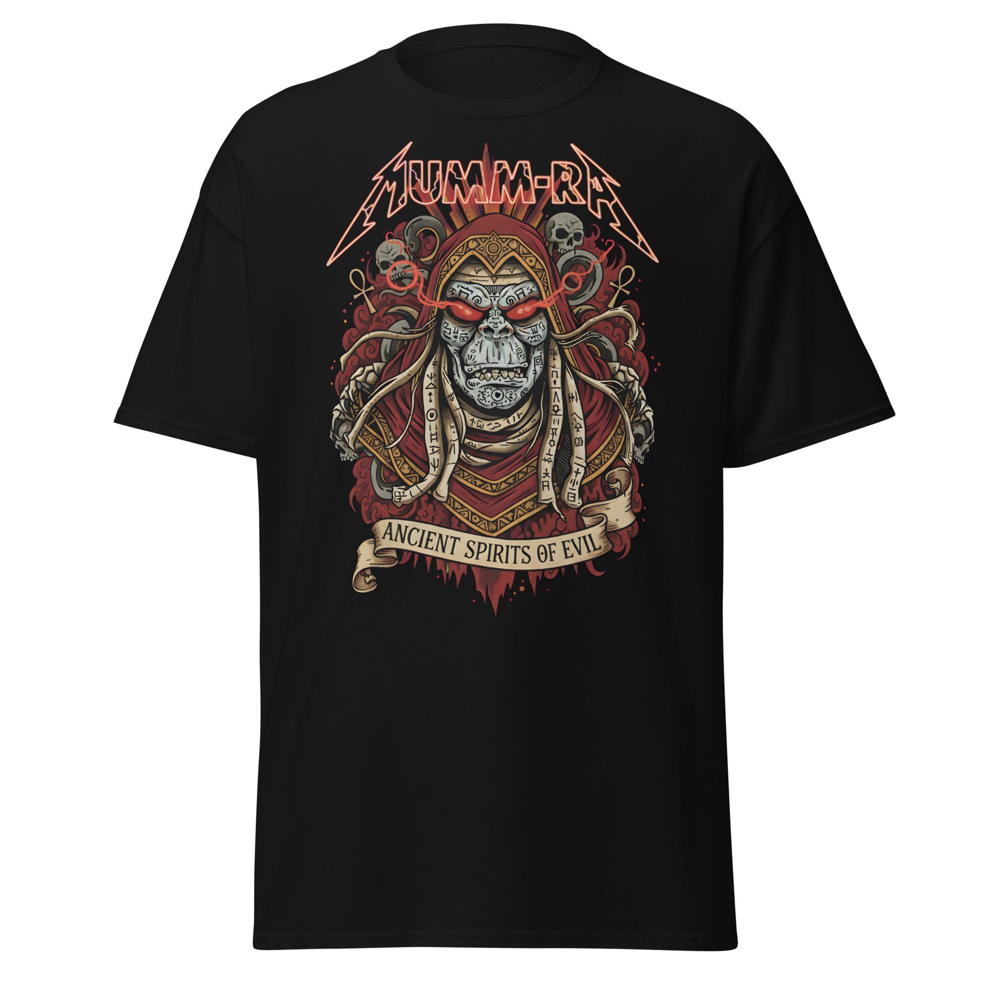 Mumm - Ra Ancient Spirits T-Shirt - ThunderCats Metal Tee - Black - T-Shirts Online