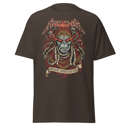 Mumm - Ra Ancient Spirits T-Shirt - ThunderCats Metal Tee - Dark Chocolate - T-Shirts Online