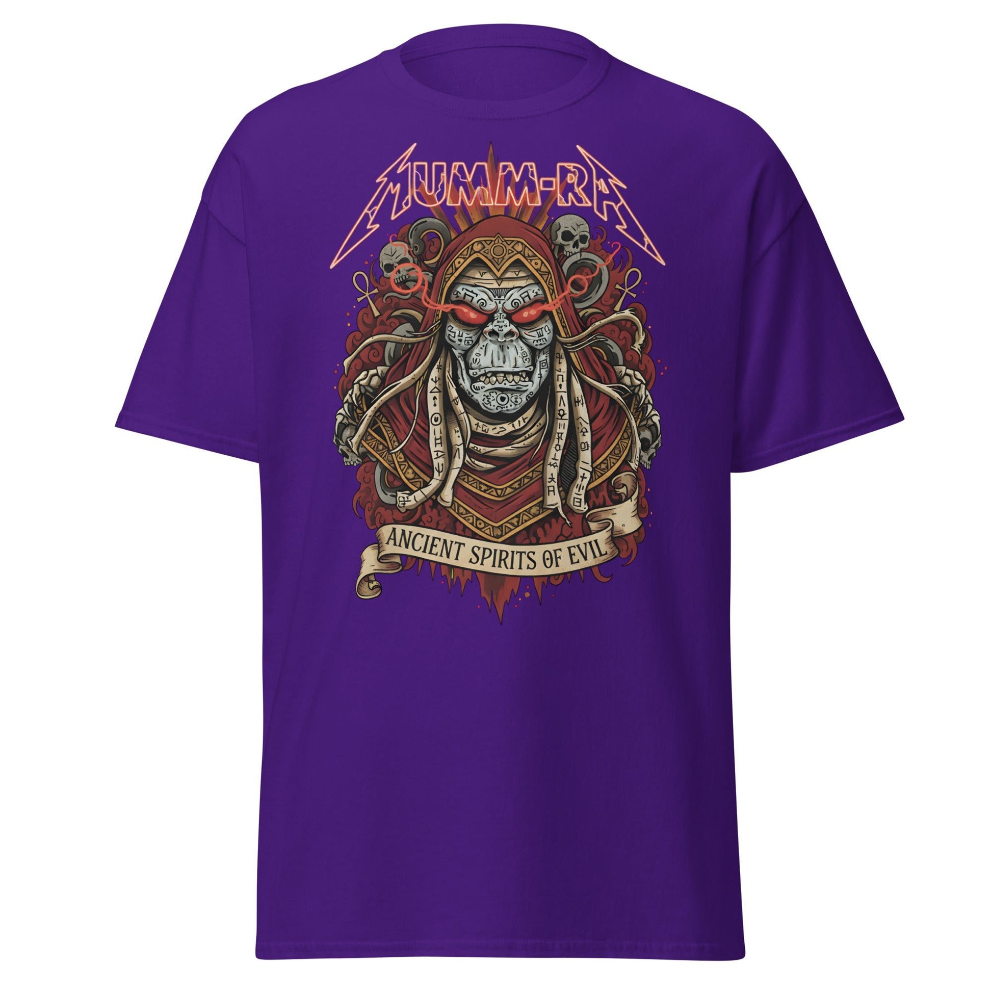 Mumm - Ra Ancient Spirits T-Shirt - ThunderCats Metal Tee - Purple - T-Shirts Online
