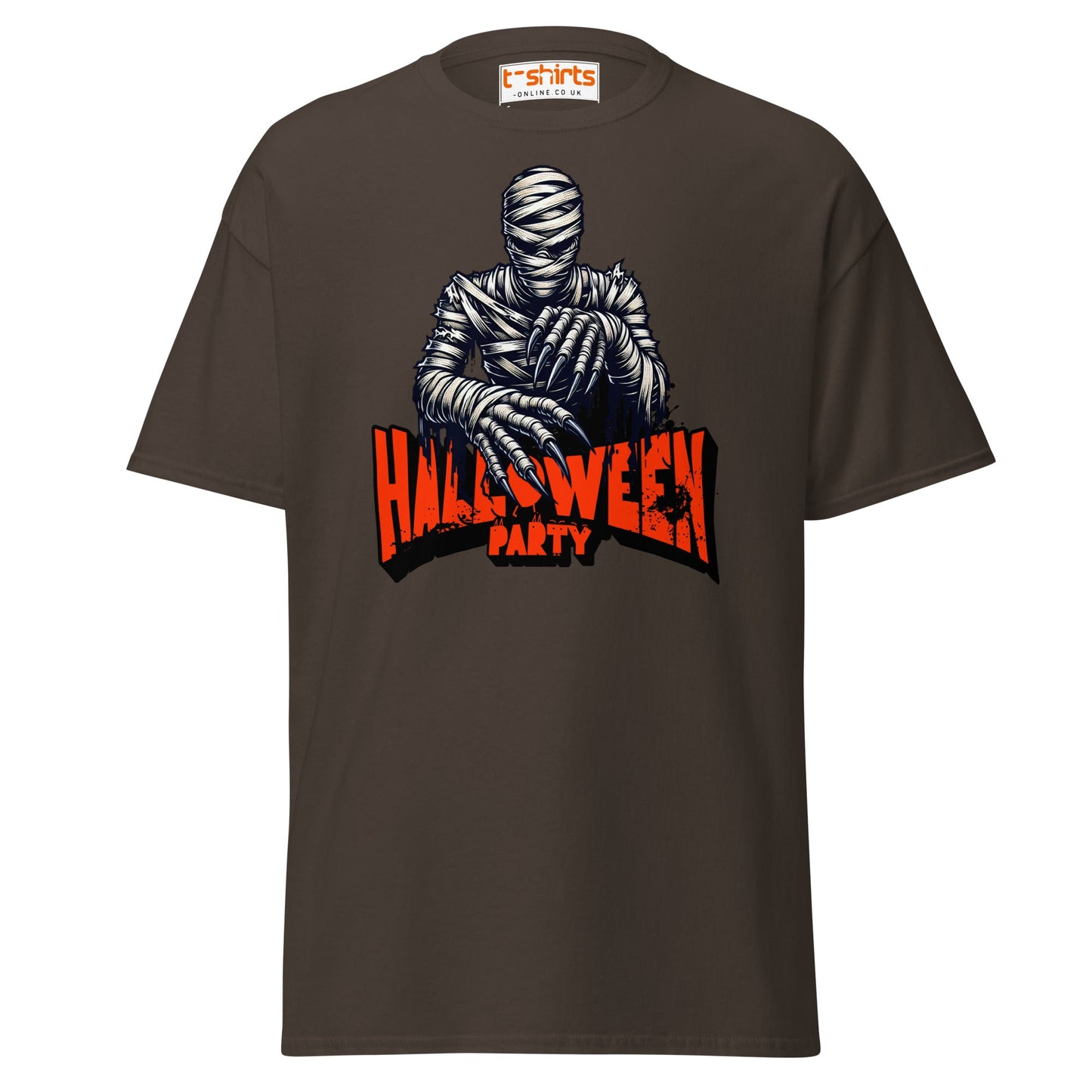 Mummy Halloween Party T-Shirt - Dark Chocolate - T-Shirts Online