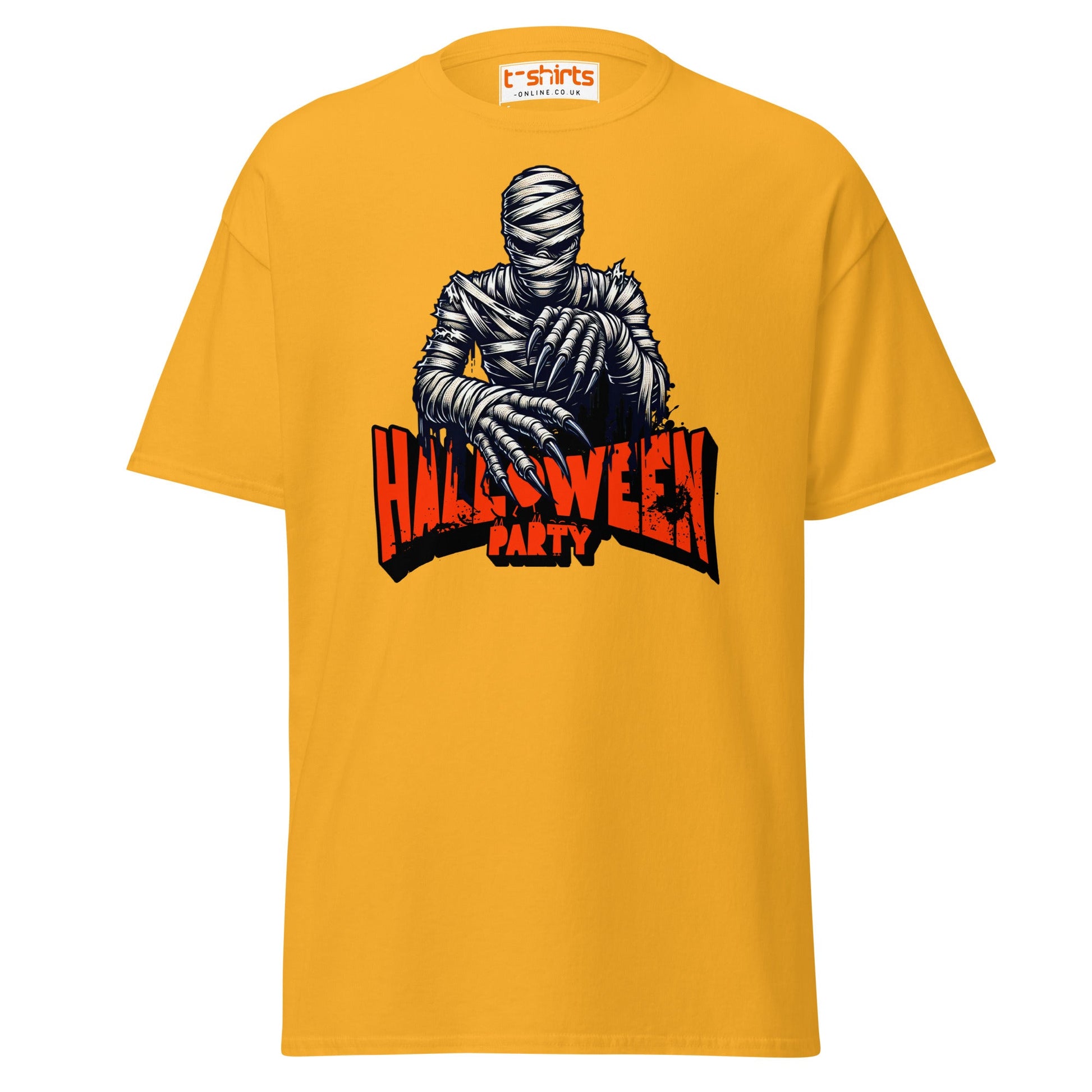 Mummy Halloween Party T-Shirt - Gold - T-Shirts Online