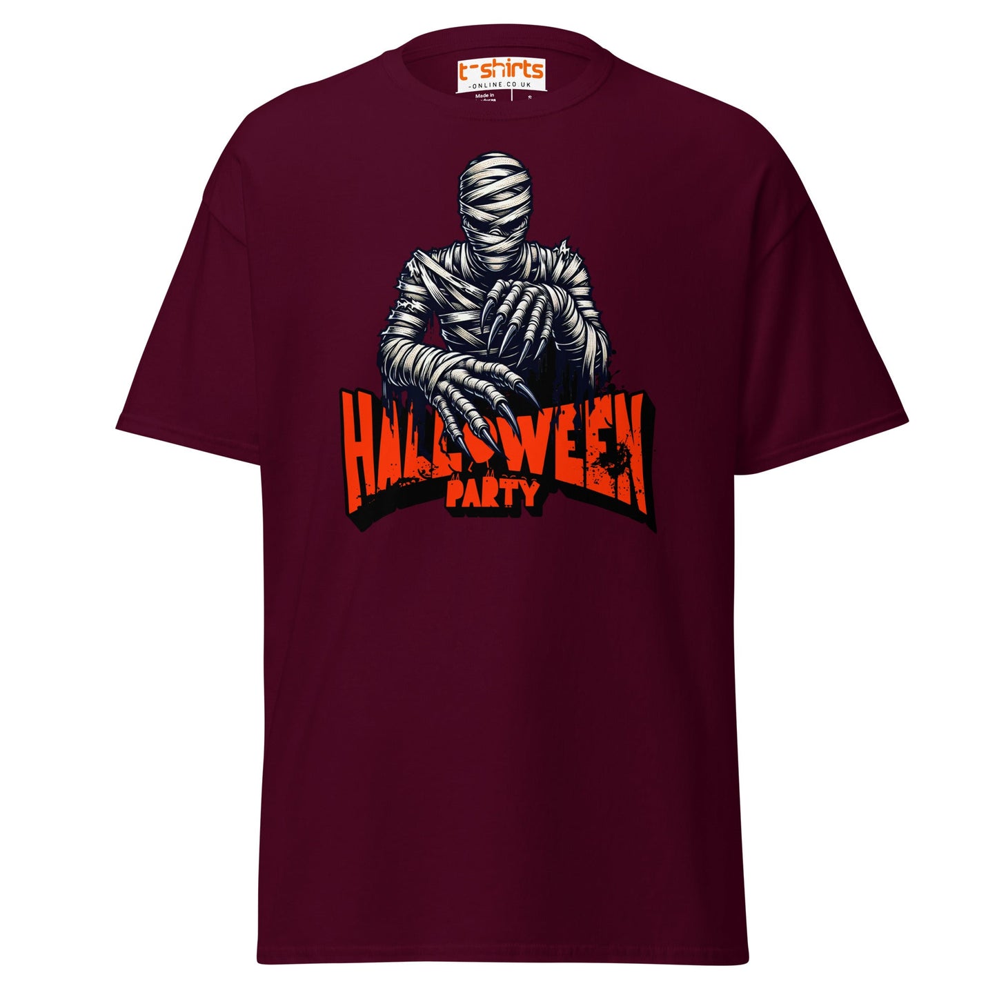 Mummy Halloween Party T-Shirt - Maroon - T-Shirts Online