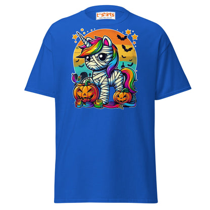 Mummy Unicorn T-Shirt | Cute Halloween Rainbow Tee - Royal - T-Shirts Online