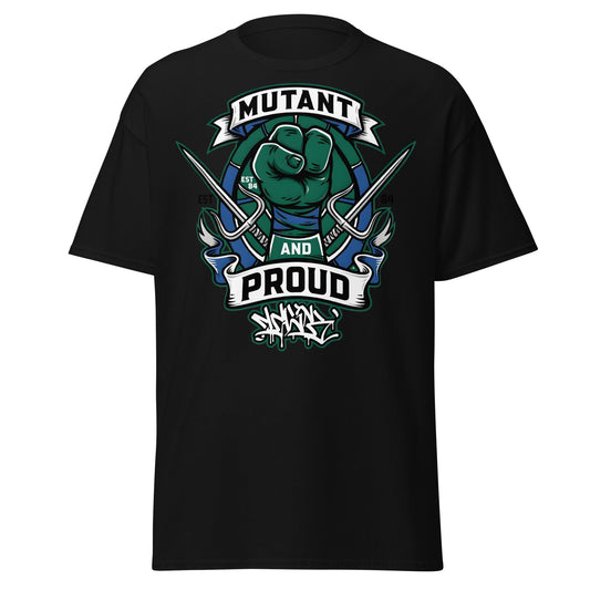 Mutant and Proud T-Shirt - Ninja Turtle Inspired Graphic Tee - Black - T-Shirts Online