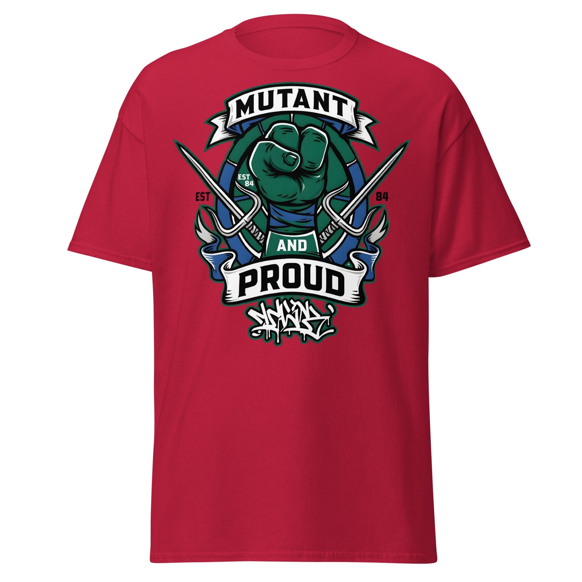 Mutant and Proud T-Shirt - Ninja Turtle Inspired Graphic Tee - Cardinal - T-Shirts Online