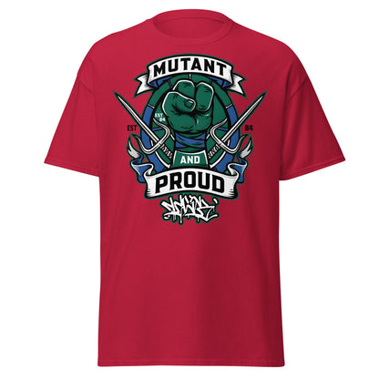 Mutant and Proud T-Shirt - Ninja Turtle Inspired Graphic Tee - Cardinal - T-Shirts Online