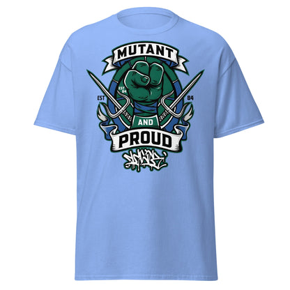 Mutant and Proud T-Shirt - Ninja Turtle Inspired Graphic Tee - Carolina Blue - T-Shirts Online
