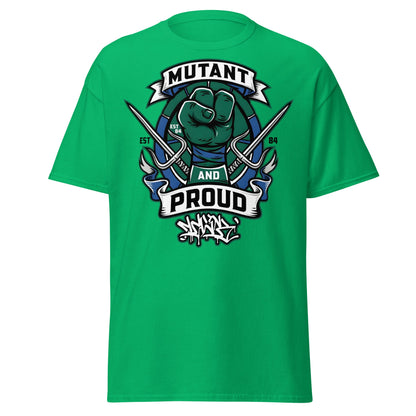 Mutant and Proud T-Shirt - Ninja Turtle Inspired Graphic Tee - Irish Green - T-Shirts Online