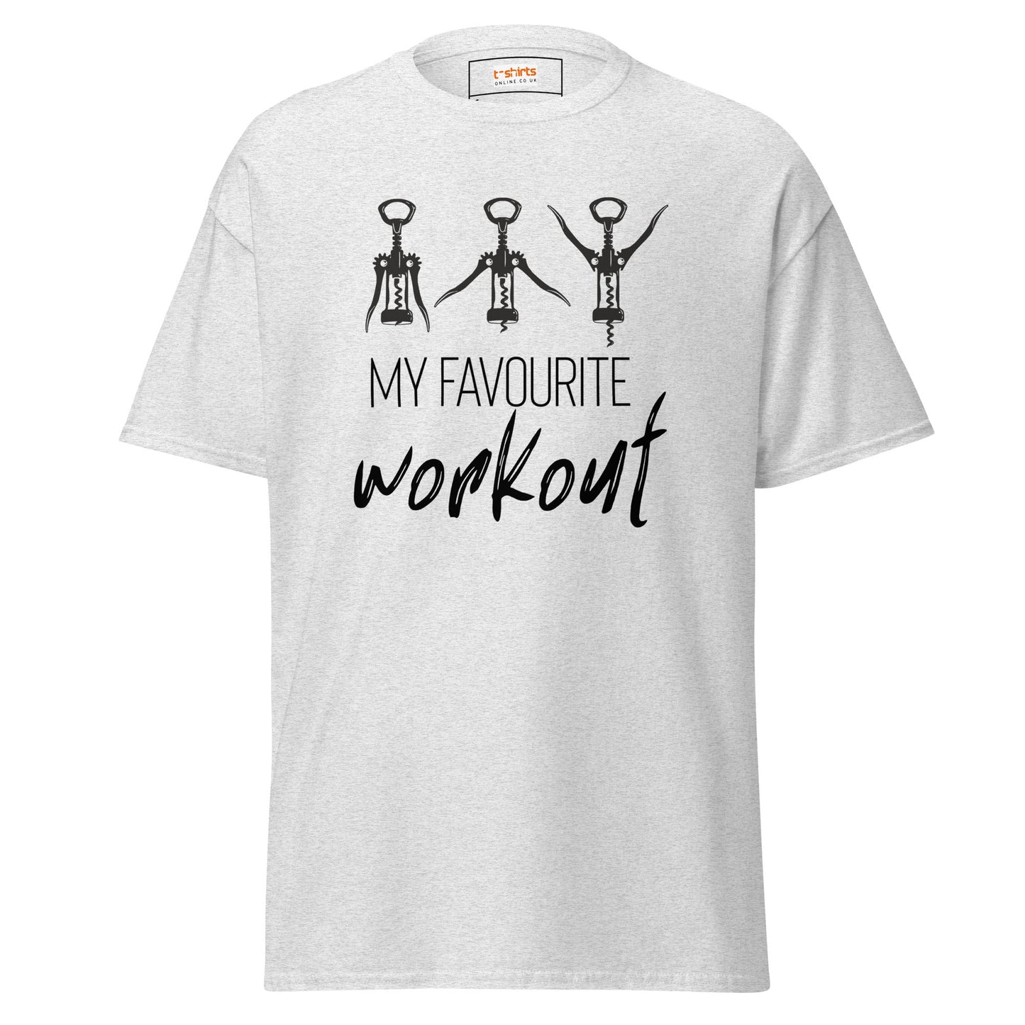 My Favourite Workout T-Shirt | Funny Gym Exercise Tee - Ash - T-Shirts Online