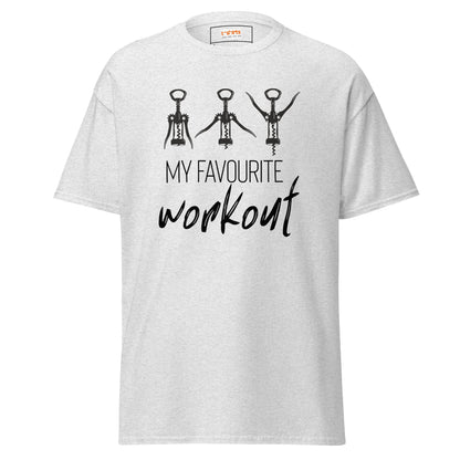 My Favourite Workout T-Shirt | Funny Gym Exercise Tee - Ash - T-Shirts Online