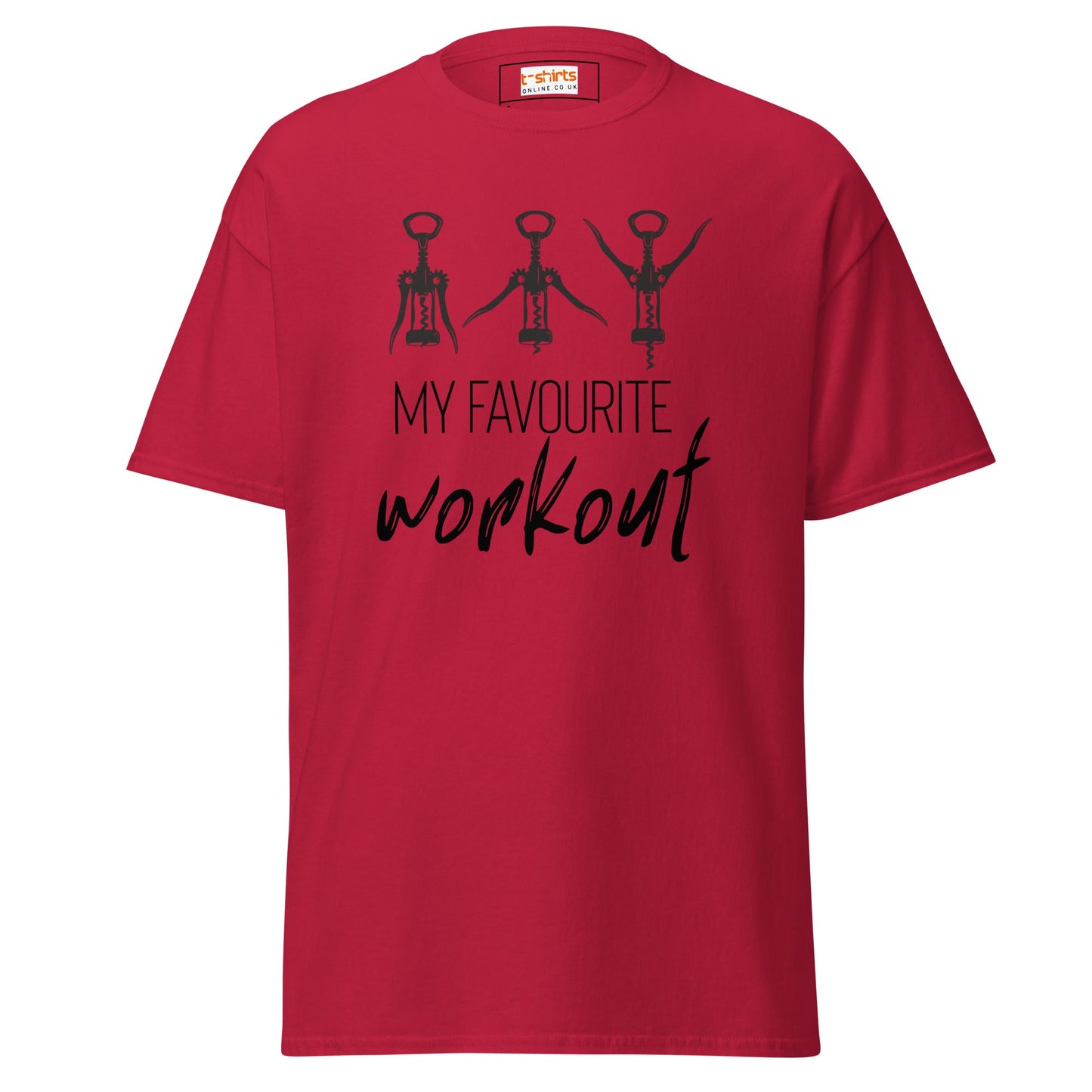 My Favourite Workout T-Shirt | Funny Gym Exercise Tee - Cardinal - T-Shirts Online