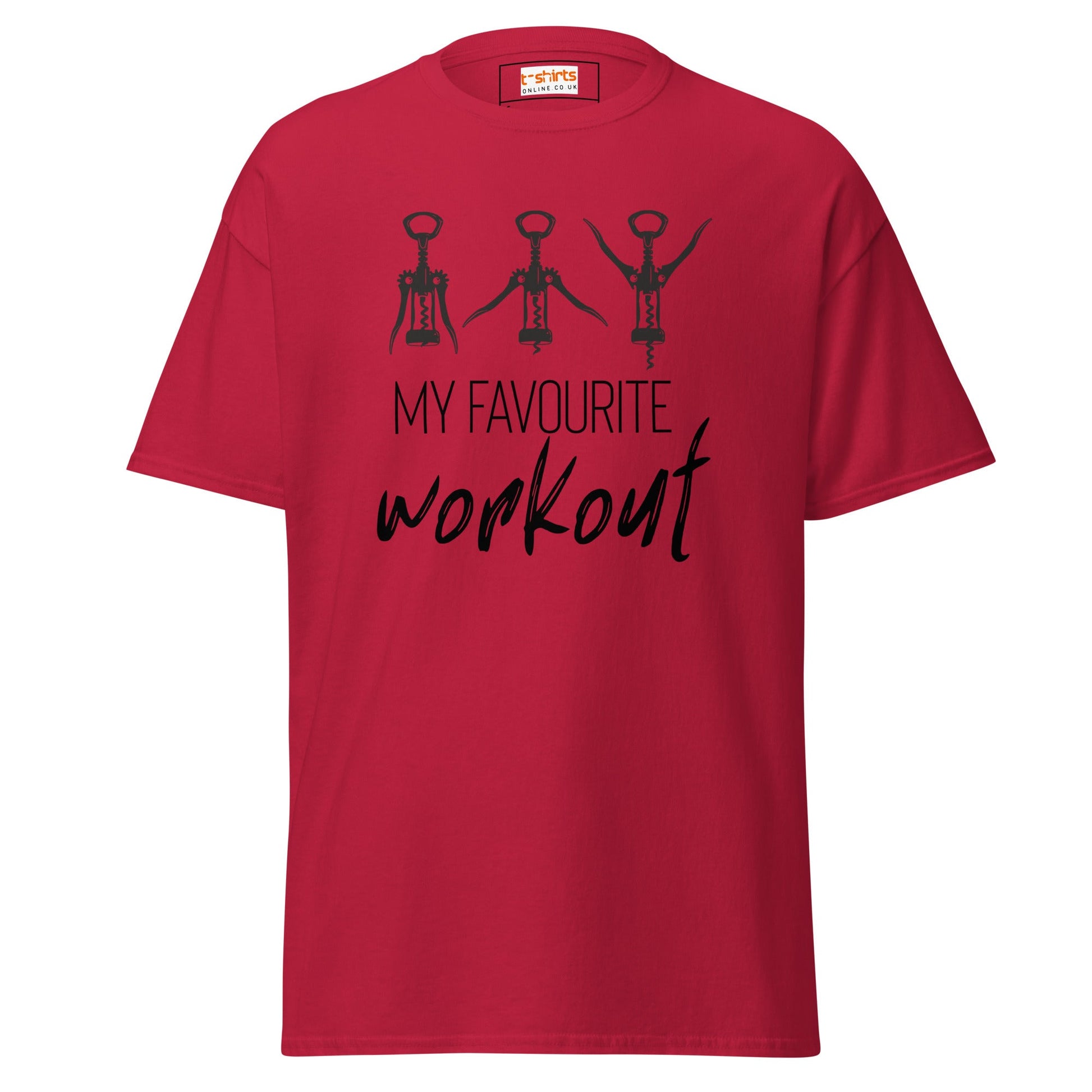 My Favourite Workout T-Shirt | Funny Gym Exercise Tee - Cardinal - T-Shirts Online