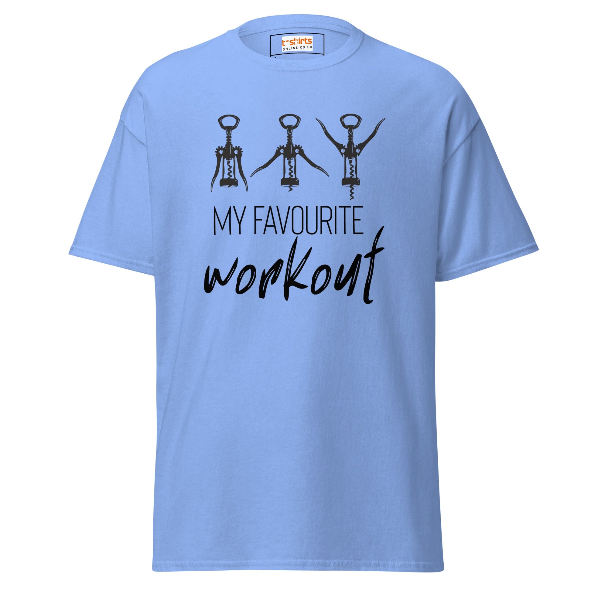 My Favourite Workout T-Shirt | Funny Gym Exercise Tee - Carolina Blue - T-Shirts Online